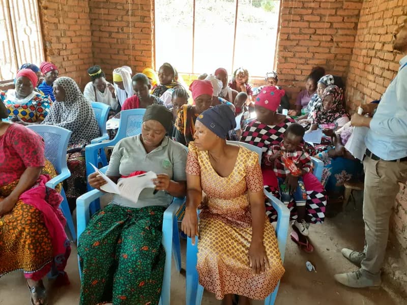 Women's group at a TISER training session
